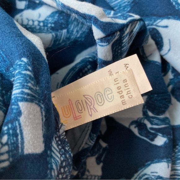 NWT LuLaRoe TC leggings Halloween blue skulls rare Whimsygoth witchy HTF UNICORN - Picture 3 of 3